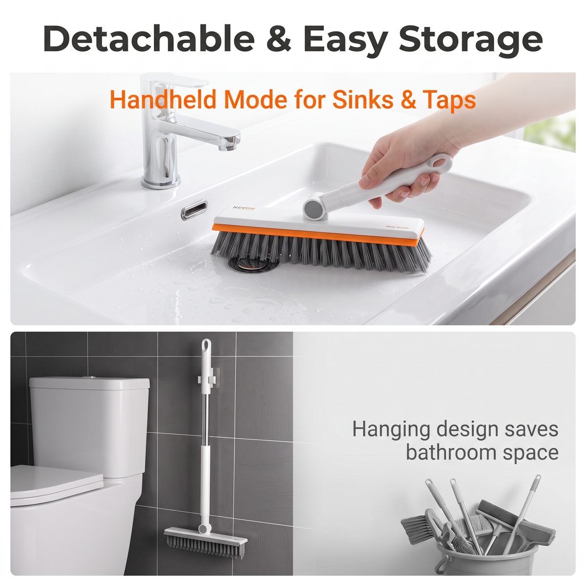 🔥LAST DAY SALE-50% OFF🎁3-In-1 Multi-Function Rotating Crevice Cleaning Brush